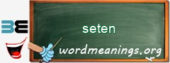WordMeaning blackboard for seten